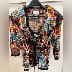 Joseph Ribkoff Multicolor Abstract Shirt Twinset